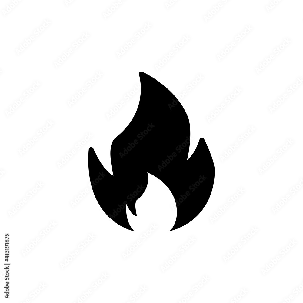 Fire Flat Icon Design Vector Template Illustration Fire Flat Icon Design Vector Template Illustration