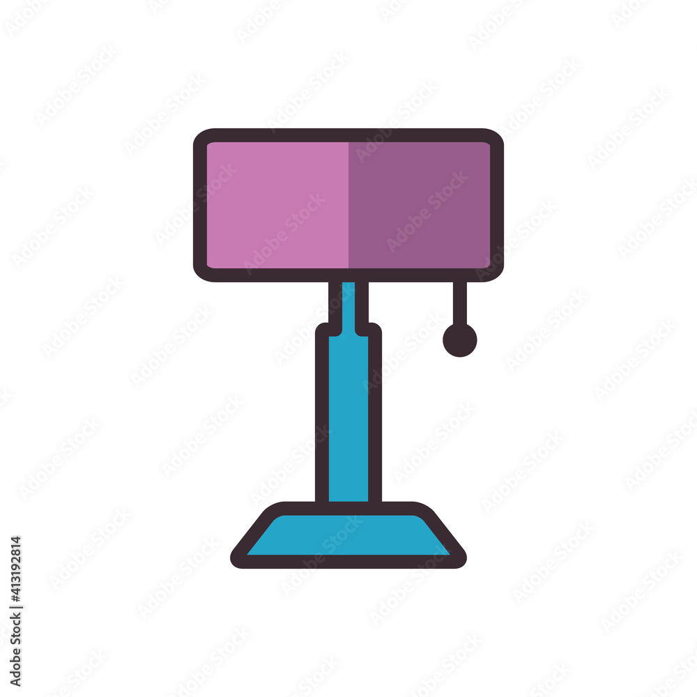 Table Lamp Flat Icon Design Vector Template Illustration Table Lamp Flat Icon Design Vector Template Illustration