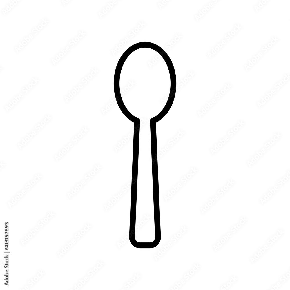 Spoon Design Icon Vector Template Illustration Spoon Design Icon Vector Template Illustration