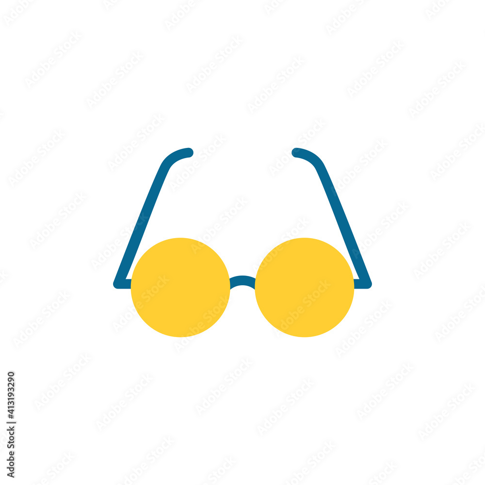 Eyeglasses Flat Icon Design Vector Template Illustration Eyeglasses Flat Icon Design Vector Template Illustration