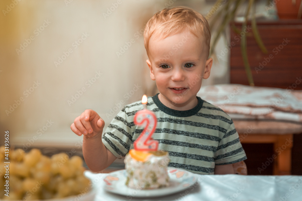 The second birthday in the life of a little boy. The second birthday in the life of a little boy.
