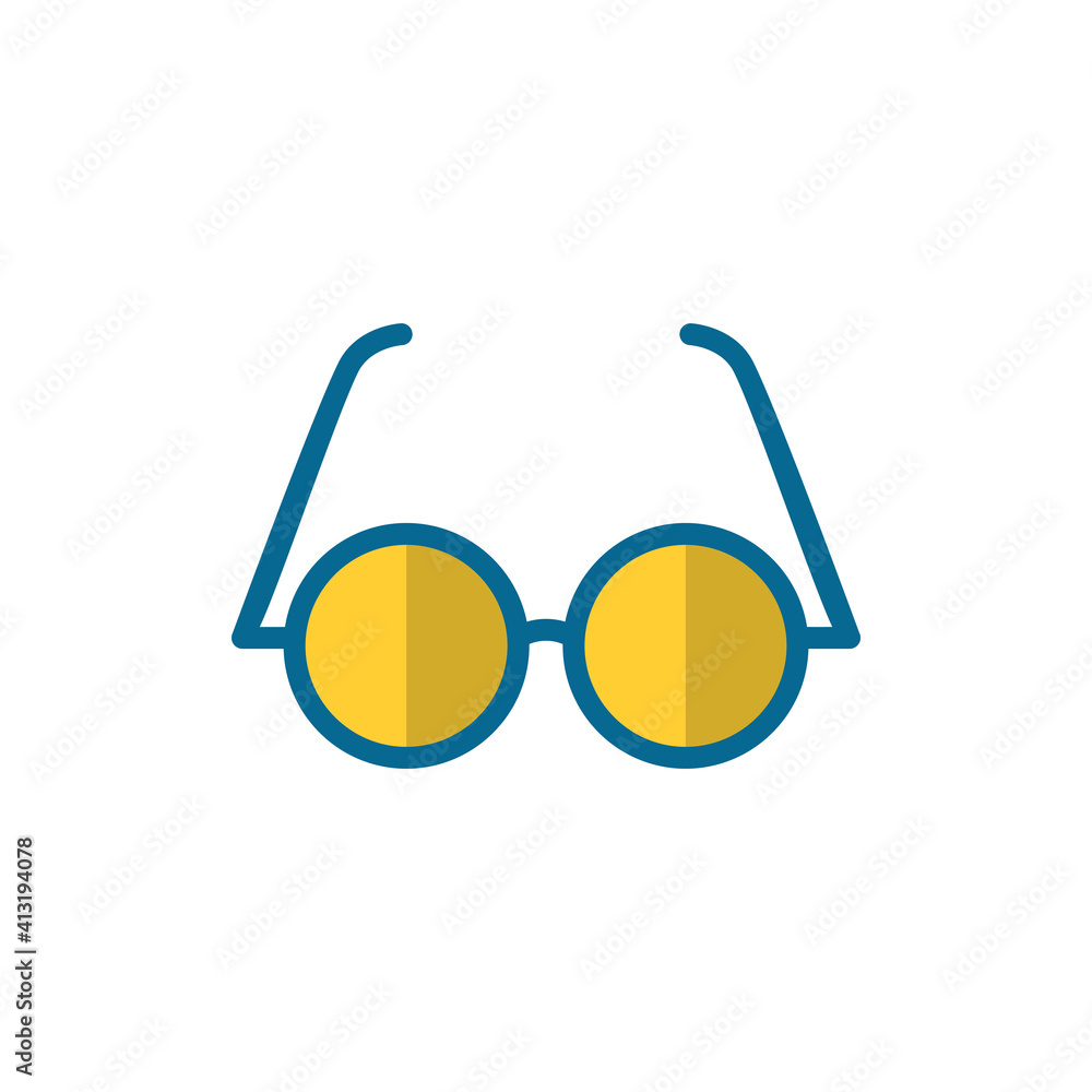 Eyeglasses Flat Icon Design Vector Template Illustration Eyeglasses Flat Icon Design Vector Template Illustration