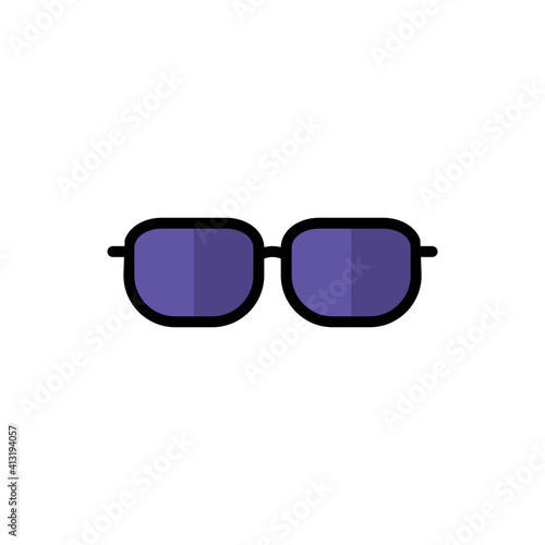 Eyeglasses Flat Icon Design Vector Template Illustration