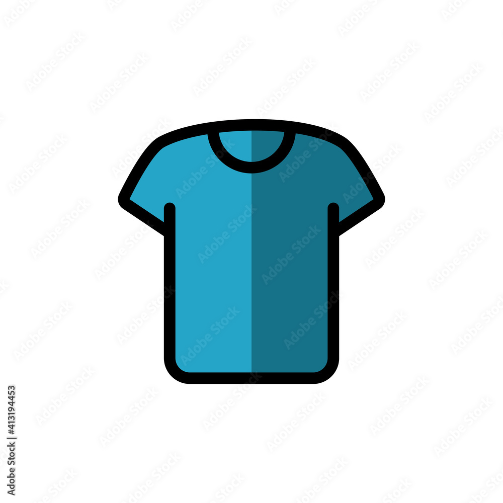 T-shirt Flat Icon Design Vector Template Illustration T-shirt Flat Icon Design Vector Template Illustration