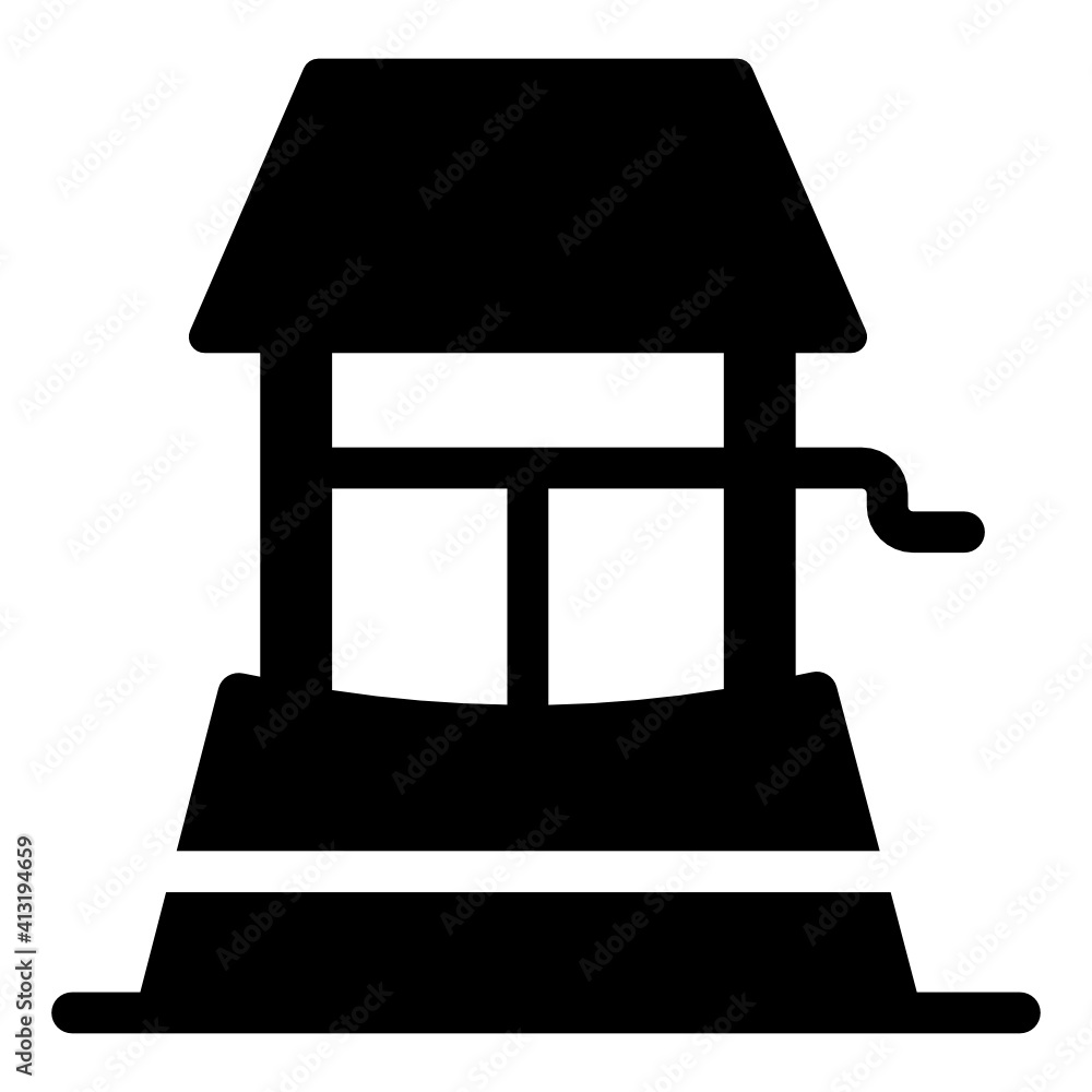 custom made wallpaper toronto digital
Water well in glyph editable vector, farm equipment 
