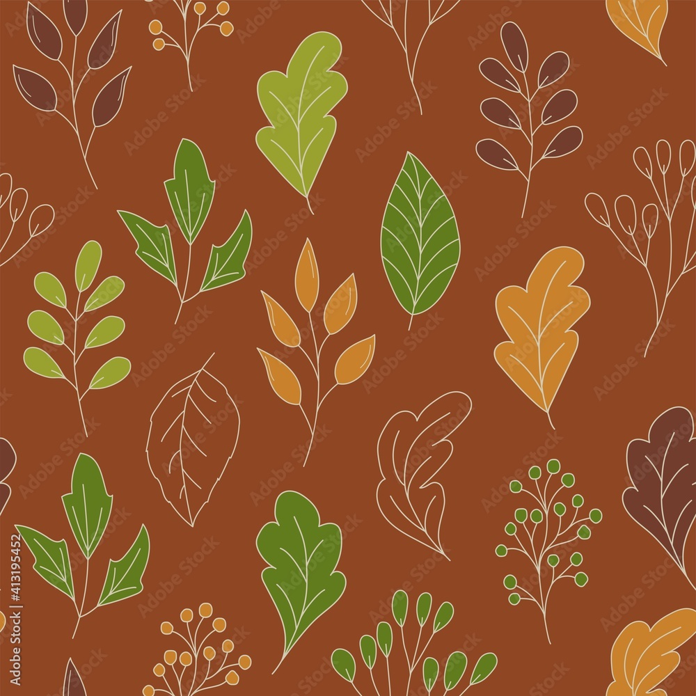 Autumn botanical pattern Autumn botanical pattern
