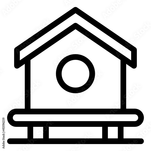 
Birdhouse glyph icon, editable vector 
