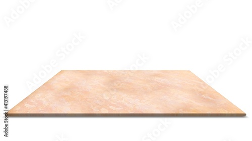 book on a white background surface triangle 3d stone landescape.