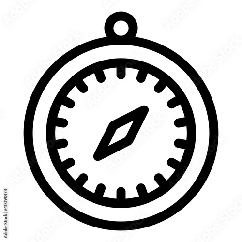 
Directional compass in glyph icon, editable vector 
