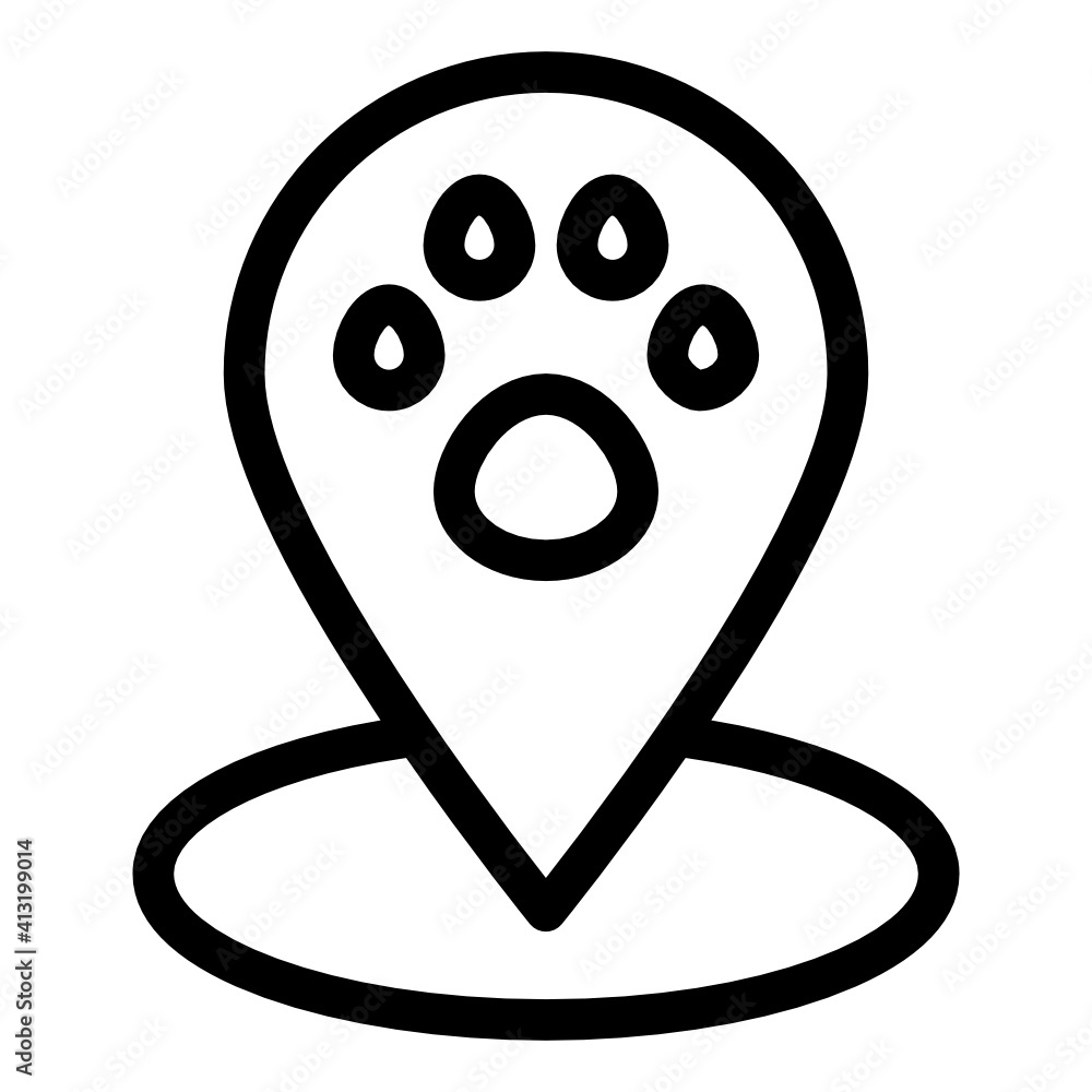 Pet location in glyph style icon, editable vector
Pet location in glyph style icon, editable vector