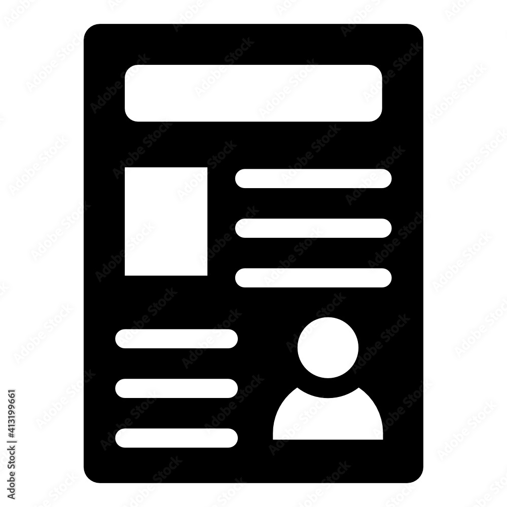 User biodata in glyph style editable vector
User biodata in glyph style editable vector