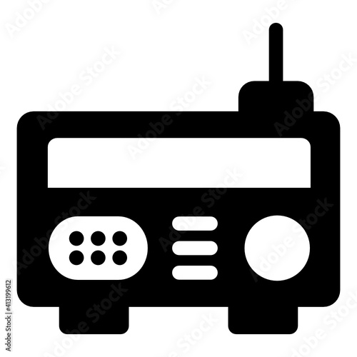 
Radio in glyph style editable trendy icon 

Radio in glyph style editable trendy icon 
