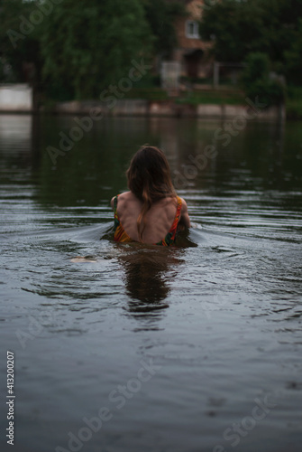 child in the water