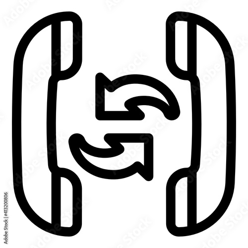 
Call divert glyph style editable icon 
