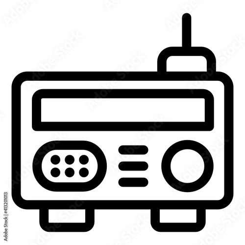 
Radio in glyph style editable trendy icon 
