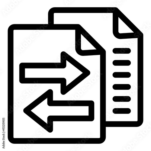 
Document transferring in glyph style icon 
