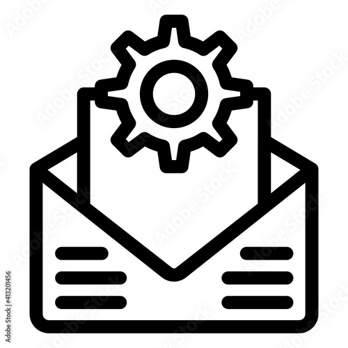 
Mail Management in glyph style icon, editable vector 
