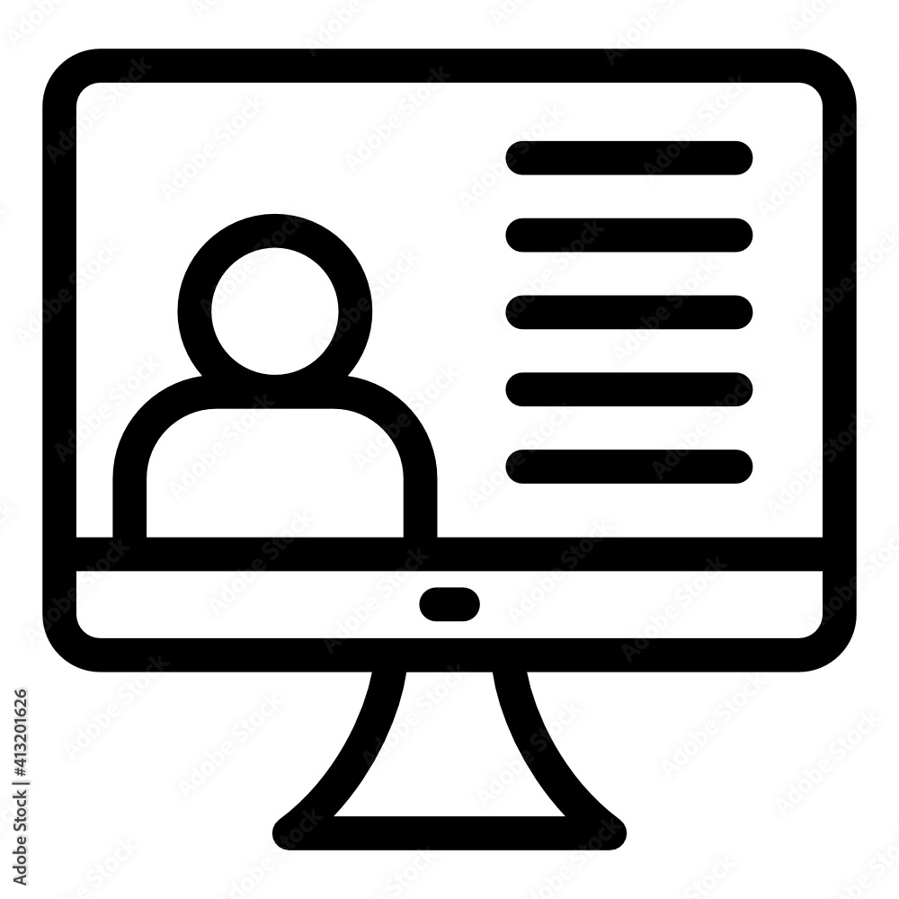Online biodata in glyph style editable vector
Online biodata in glyph style editable vector