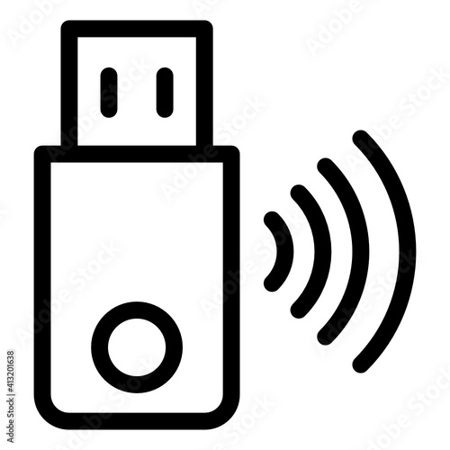 
Usb adapter glyph style icon, editable vector 
