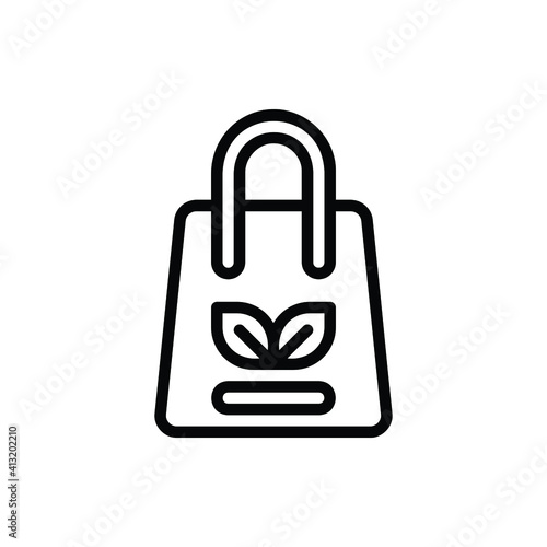 Reusable Plastic Bag Icon Logo Illustration Vector Isolated. Earth Day and Ecology Icon-Set. Suitable for Web Design, Logo, App, and UI.