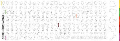 Maps of Around the World, Outline maps collection.