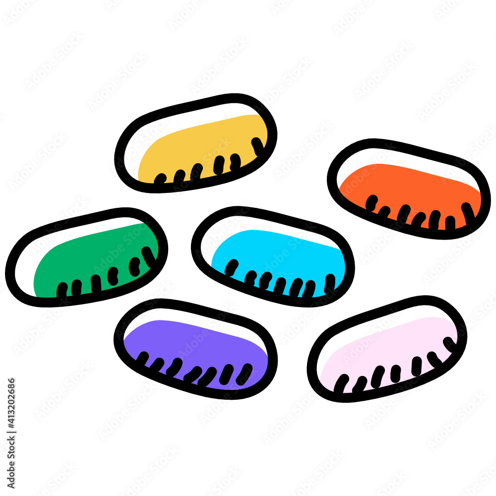 Jelly beans doodle icon, used in bakery for decoration
Jelly beans doodle icon, used in bakery for decoration