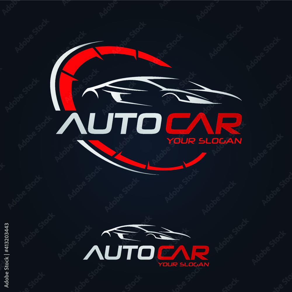 Car Garage Premium Concept Logo Design Stock-Vektorgrafik