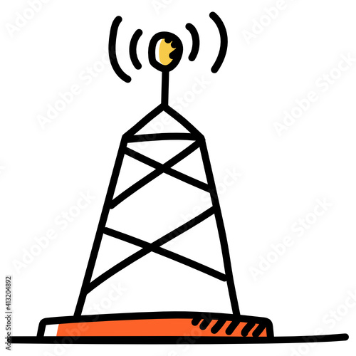 
A flat design of telecommunication icon 
