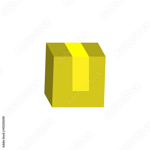 Isometric box icon. Cargo delivery symbol. Logo design element © Eli