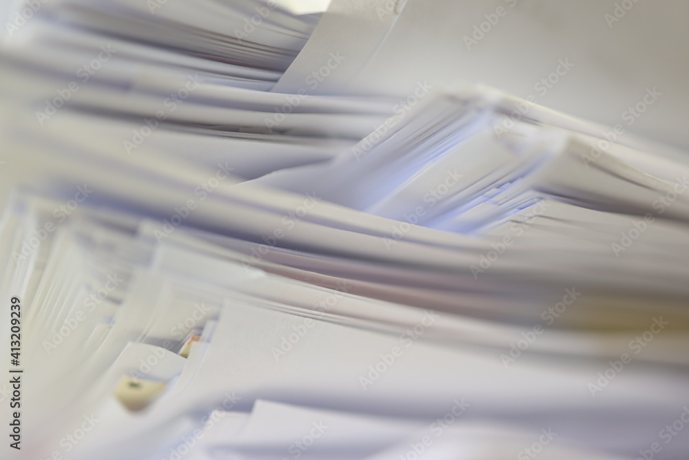 Stack of papers in the office. Close up. Documents. Files. Stack of papers in the office. Close up. Documents. Files.