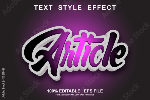 article text effect editabe