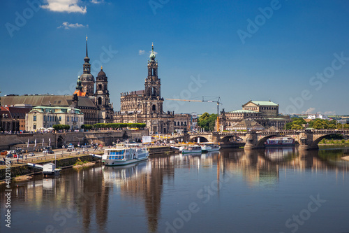 Dresden on the river Elbe in Germany