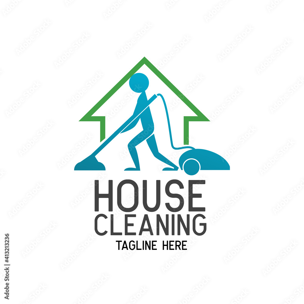 cleaning service logo with text space for your slogan, tagline, vector illustration cleaning service logo with text space for your slogan, tagline, vector illustration