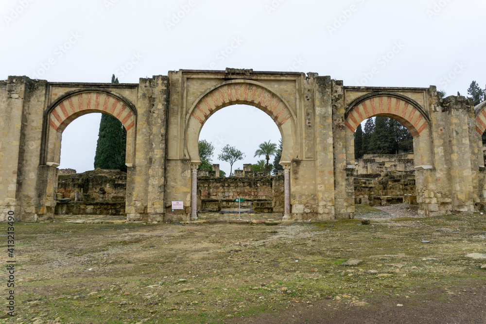 the ruins of the palace-city at Medina Zahara in Cordoba