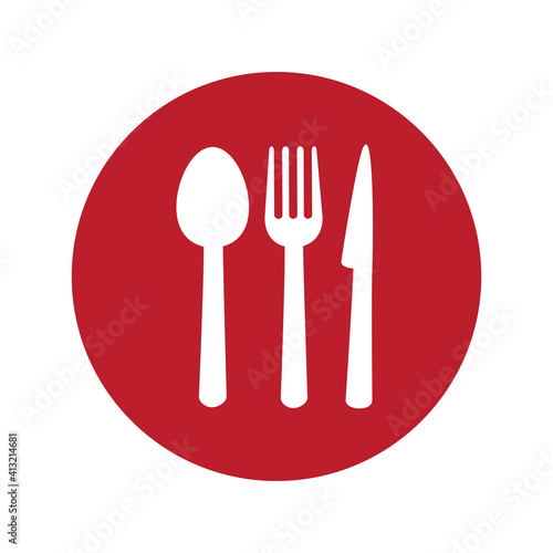 Restaurant icon vector isolated on white background. Restaurant icon in flat style. Template for app, label, logo, menu and web site. Restaurant icon, vector illustration
