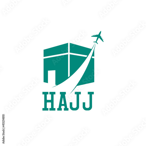 makkah kaaba hajj omra logo with text space for your slogan tag line, vector illustration