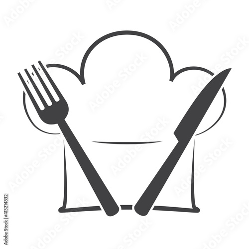Chef hat icon isolated on white background. Chef hat icon for symbol, label, logo, menu and web site. Chef hat, vector illustration