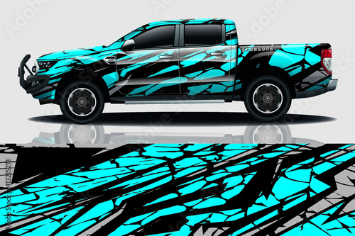 Car wrap graphic racing abstract background for wrap and vinyl sticker
