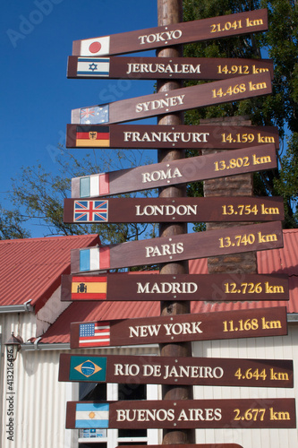 signpost in the city