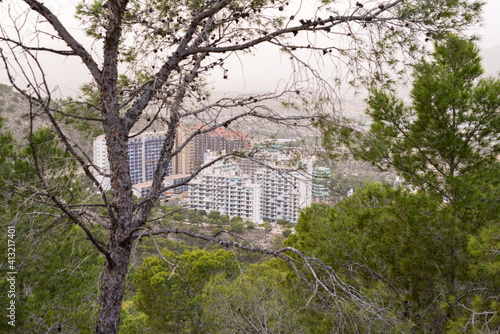 View from a mountain of a neighborhood.Horizontal. © machirito