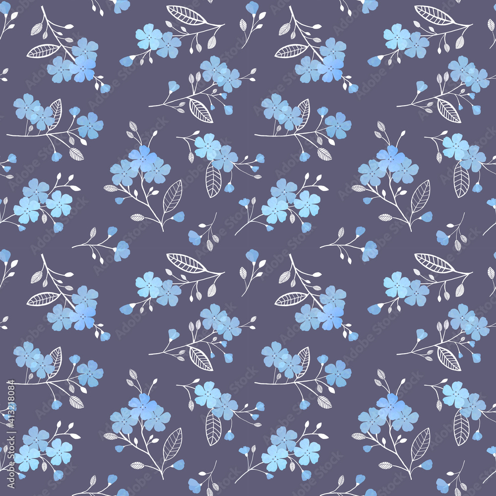 Spring blooming tree seamless pattern Textile, wallpaper, wrapping paper design Spring blooming tree seamless pattern Textile, wallpaper, wrapping paper design