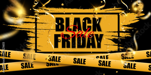 Vector illustration of clearance sale banner on transparent background.	
