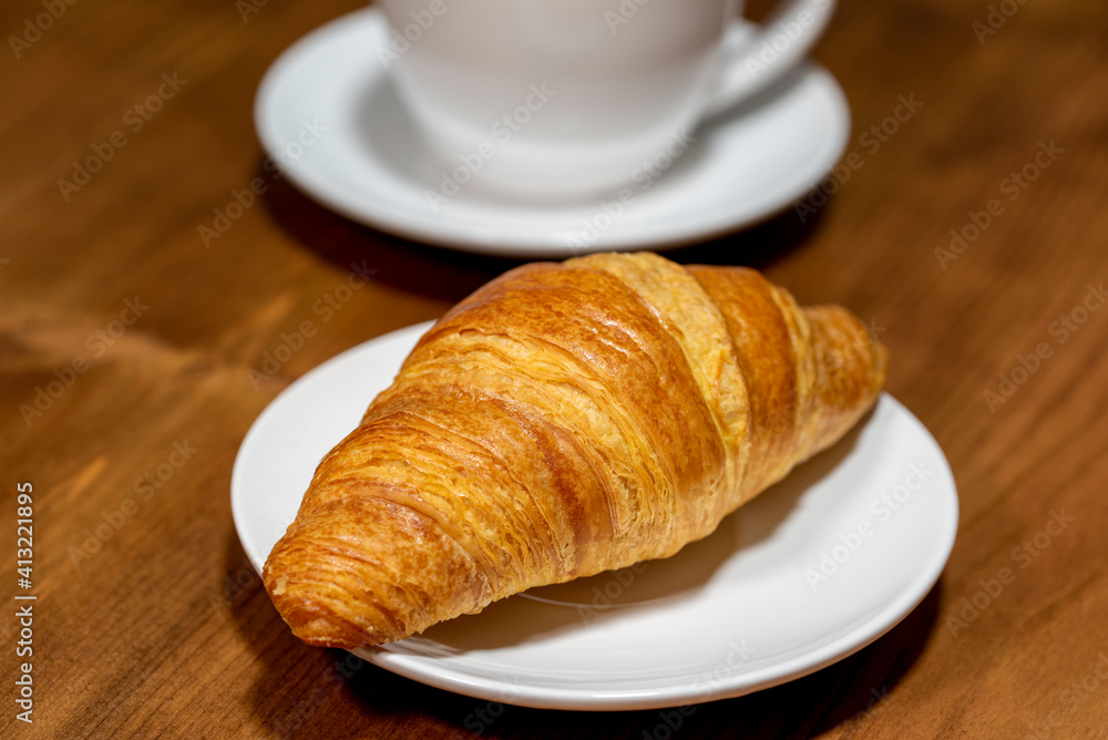 Croissant and coffee