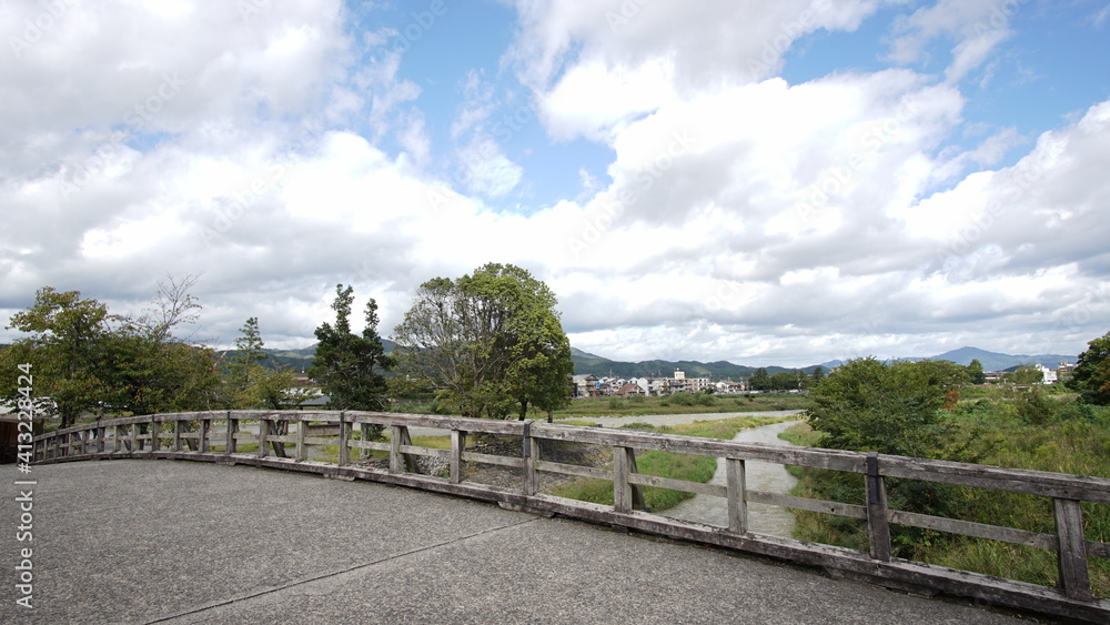 京都の橋と空
