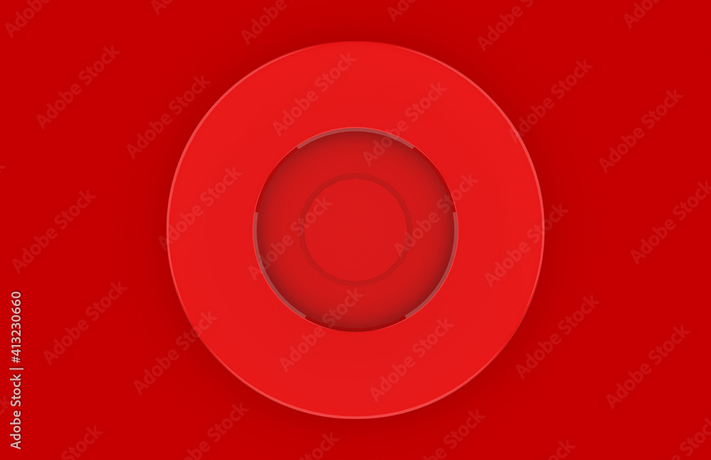 3d rendering. red circle shape design wall background. 3d rendering. red circle shape design wall background.