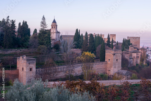 Beautiful gardens and architecture of the alhambra