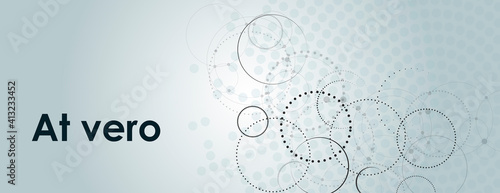 Connect dotted circle in abstract style. Graphic design template. Abstract geometric background. Graphic pattern. Dots texture. Future technology
