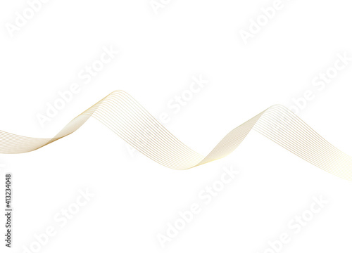 abstract golden elegance wavy element- vector illustration