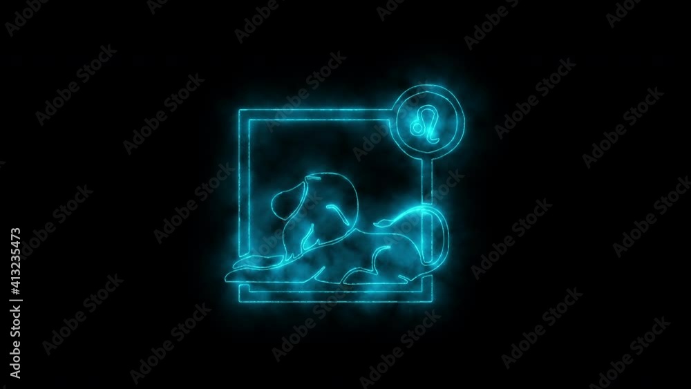 The Leo zodiac symbol, horoscope sign lighting effect green neon glow. Royalty high-quality free stock of Leo signs isolated on black background. Horoscope, astrology icons with simple style The Leo zodiac symbol, horoscope sign lighting effect green neon glow. Royalty high-quality free stock of Leo signs isolated on black background. Horoscope, astrology icons with simple style