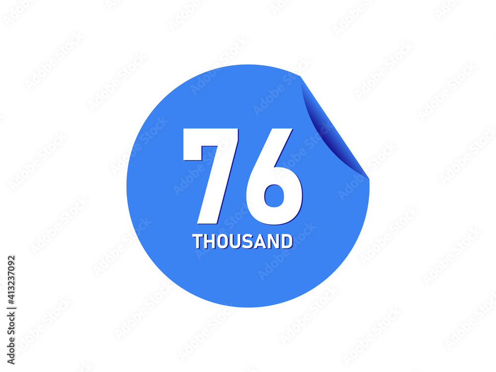 76 Thousand texts on the blue sticker 76 Thousand texts on the blue sticker